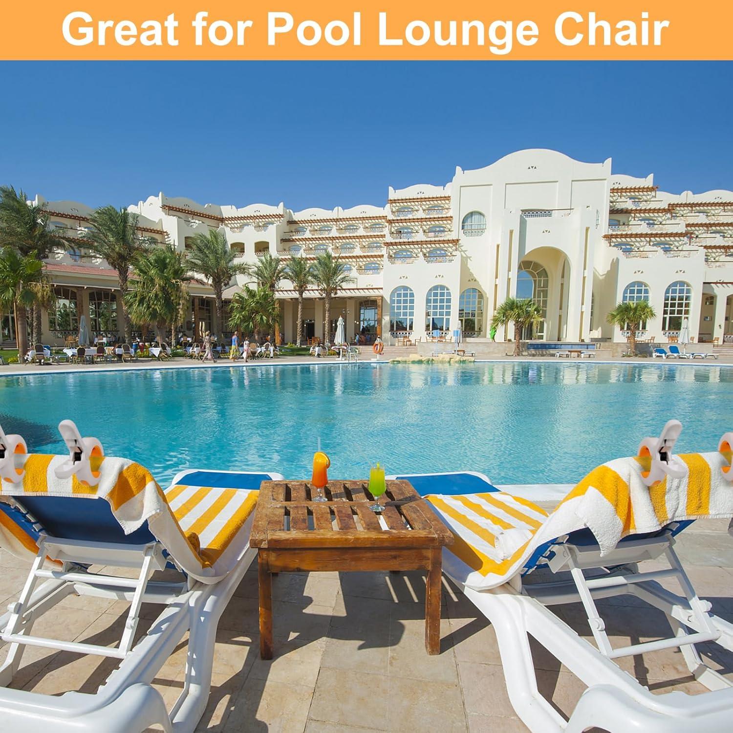 Pinzas para Toallas de Playa Coideal 6 Pcs Plástico Naranja