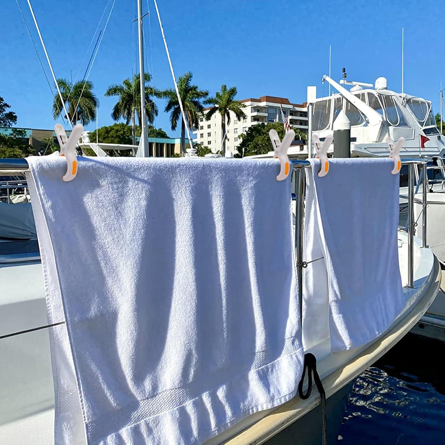 Pinzas para Toallas de Playa Coideal 6 Pcs Plástico Naranja