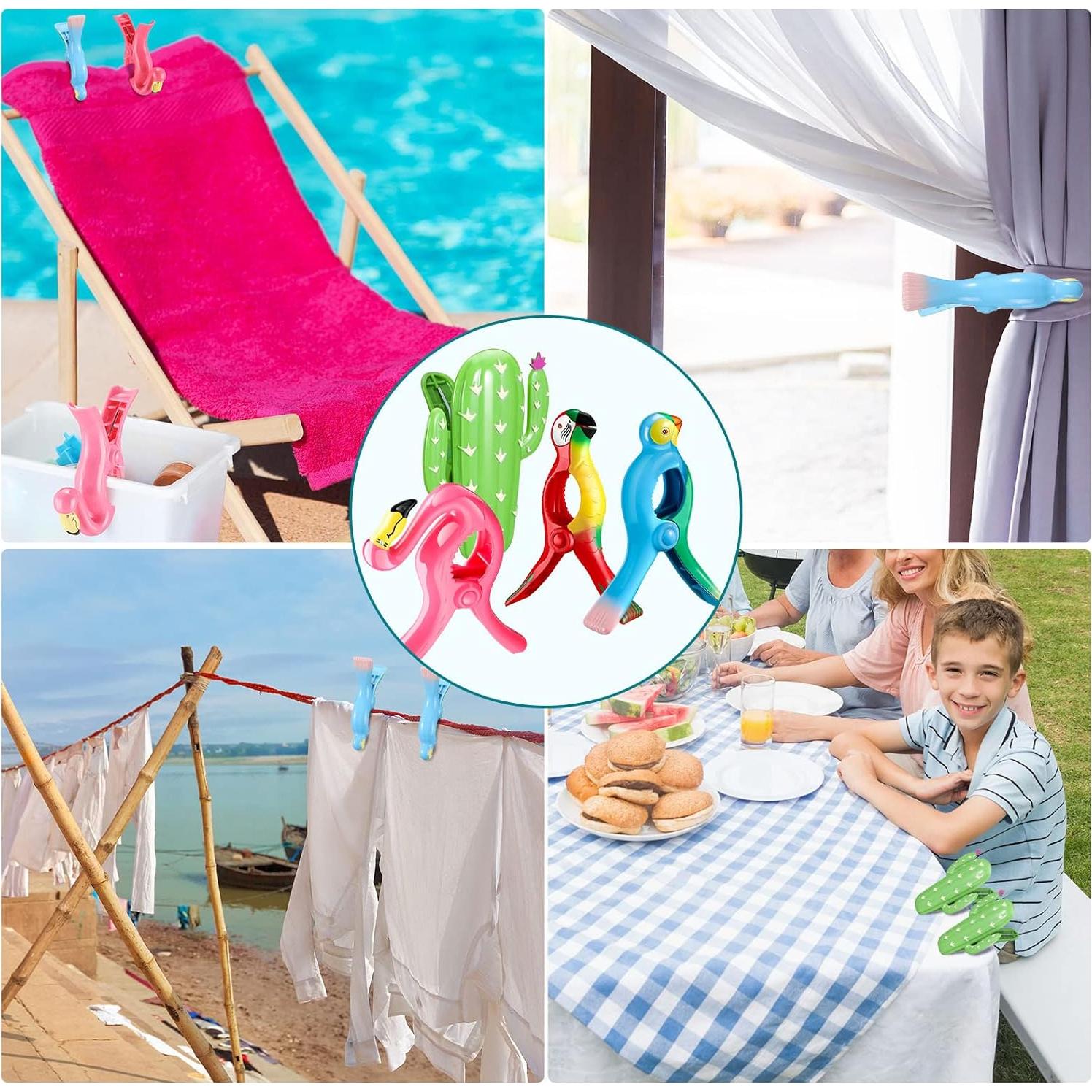 Clips para Toallas de Playa Sieral - 8 Pcs Multi Estilo