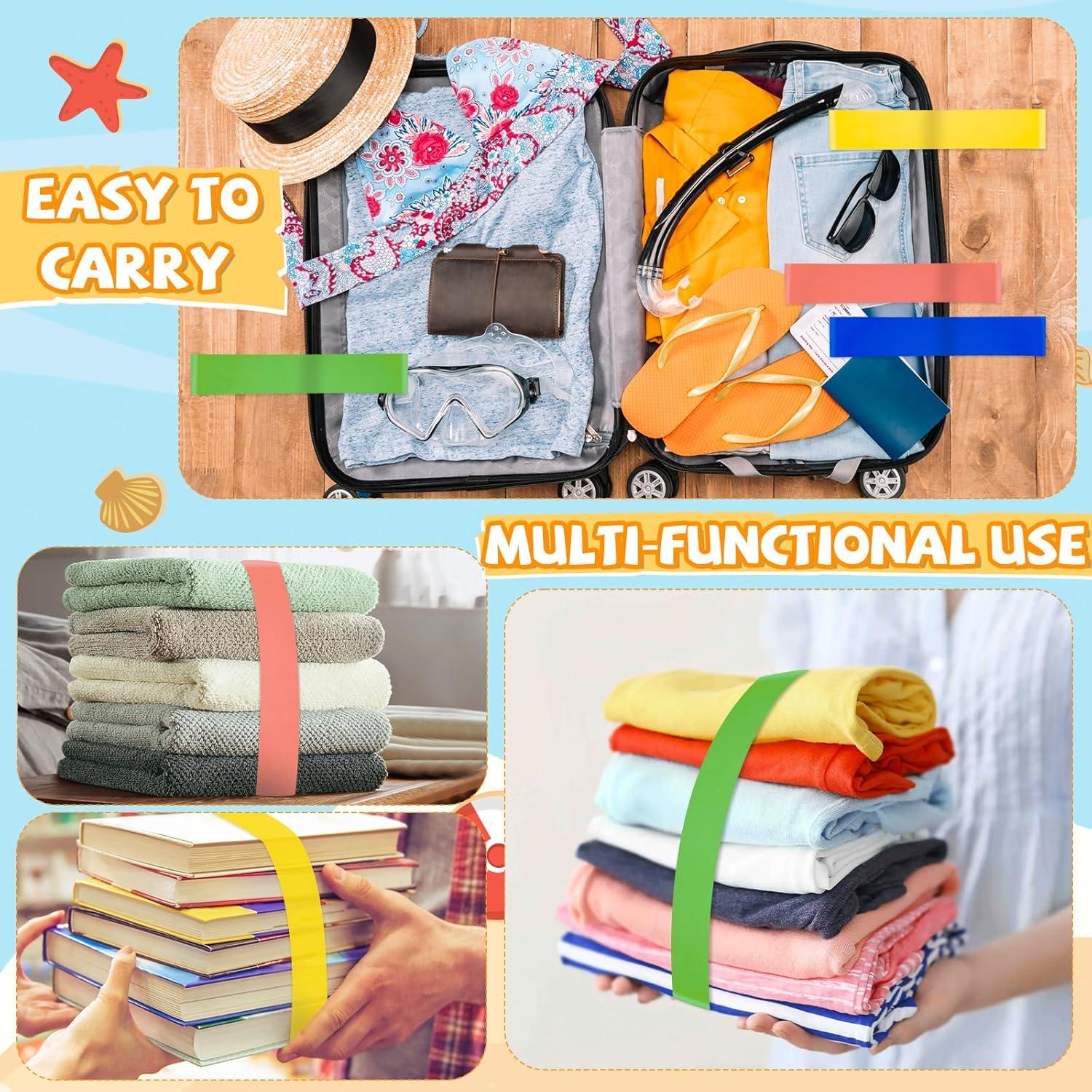 Paquete de 8 Bandas para Toallas BlissfulBlend - Goma Elástica