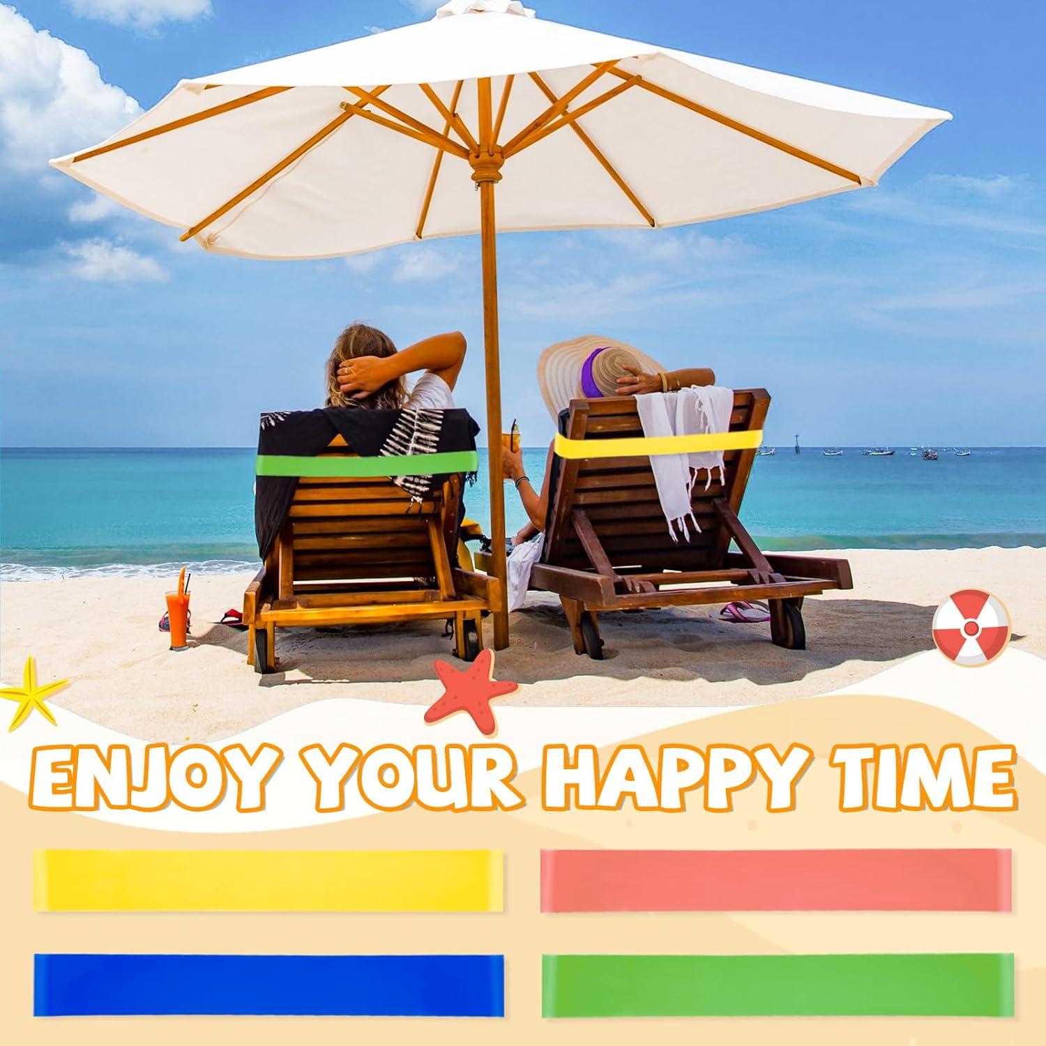 Paquete de 8 Bandas para Toallas BlissfulBlend - Goma Elástica