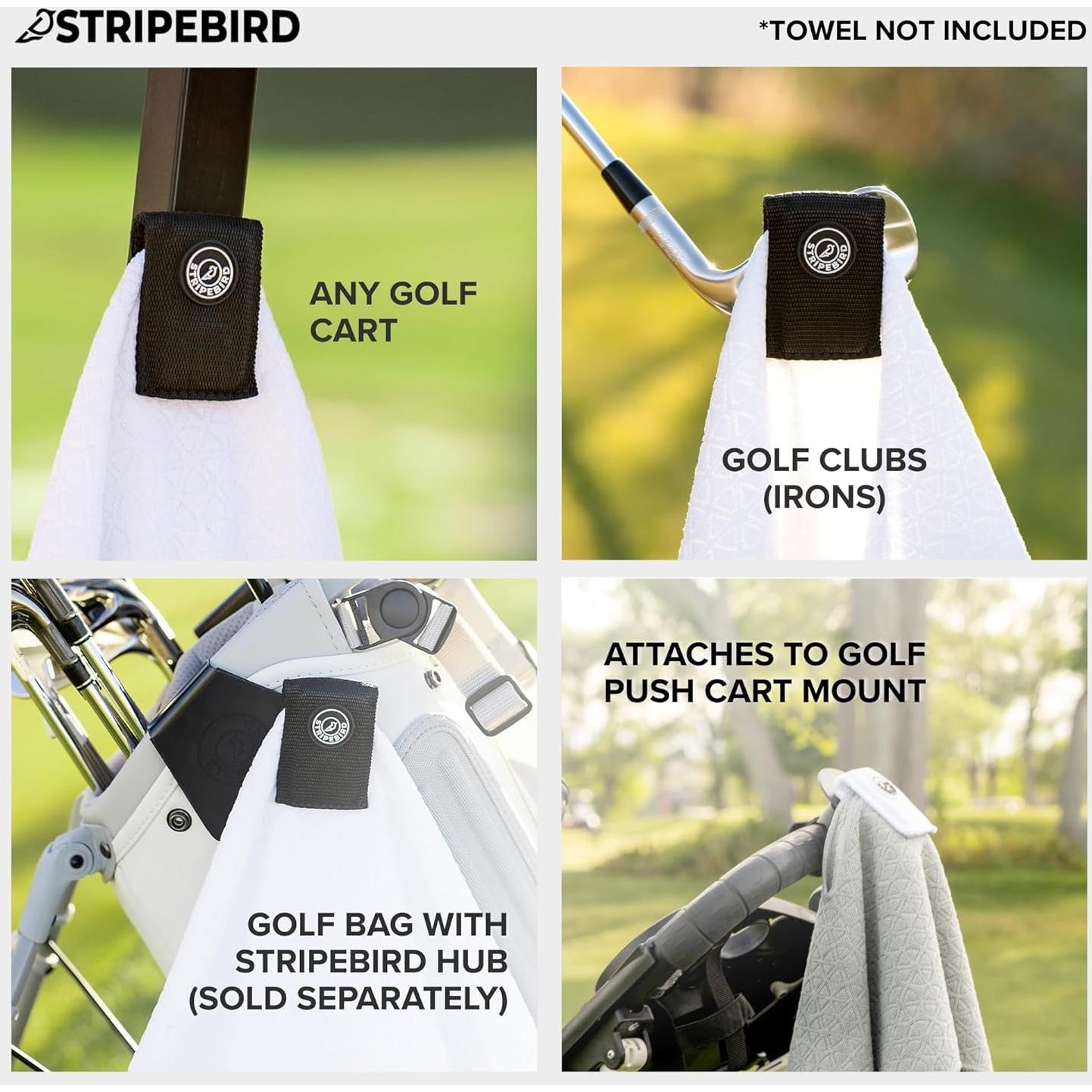 Clip Magnético para Toalla de Golf Stripebird - Negro - Desmontable