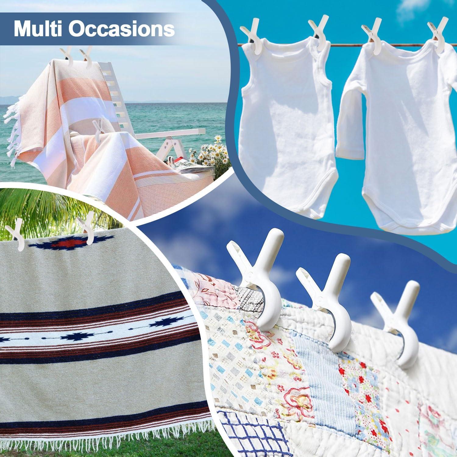 Clips de Toalla de Playa CCINEE 12 Piezas Antideslizantes