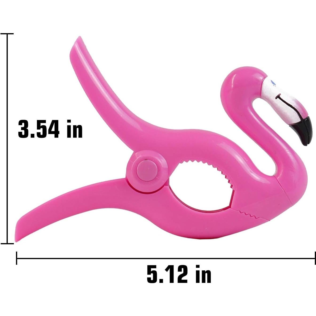 Clips de Toalla AUEAR Flamingo Rosa - Paquete de 4, 13cm