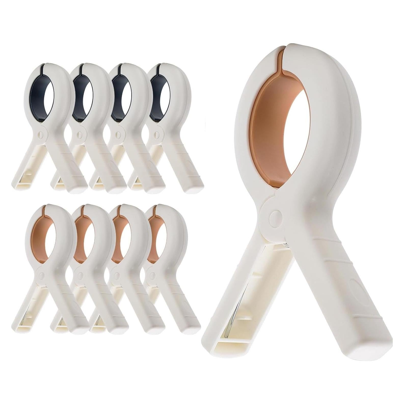 Clips de Toalla de Playa Extra Grande Qgond - 9 Piezas Caqui/Azul