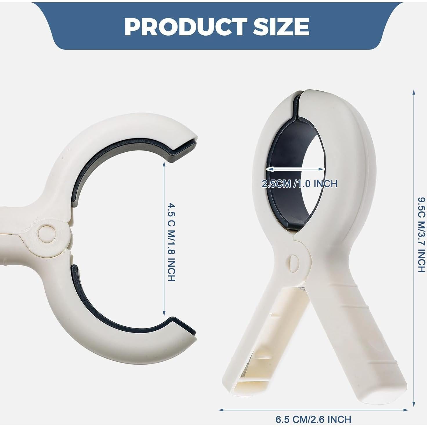 Clips de Toalla de Playa Extra Grande Qgond - 9 Piezas Caqui/Azul