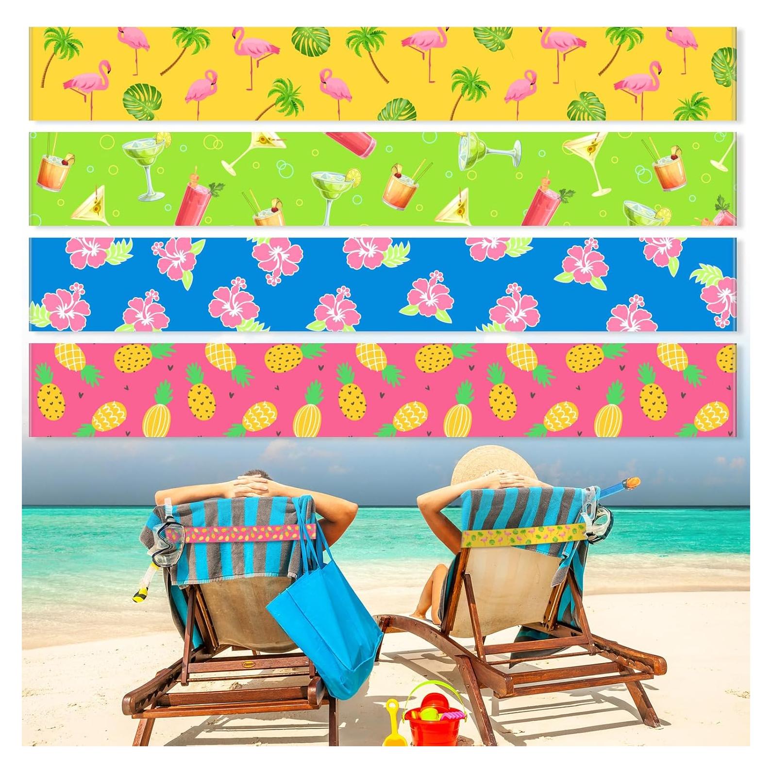 Boao 4 Clips de Toalla para Sillas de Playa Elásticos