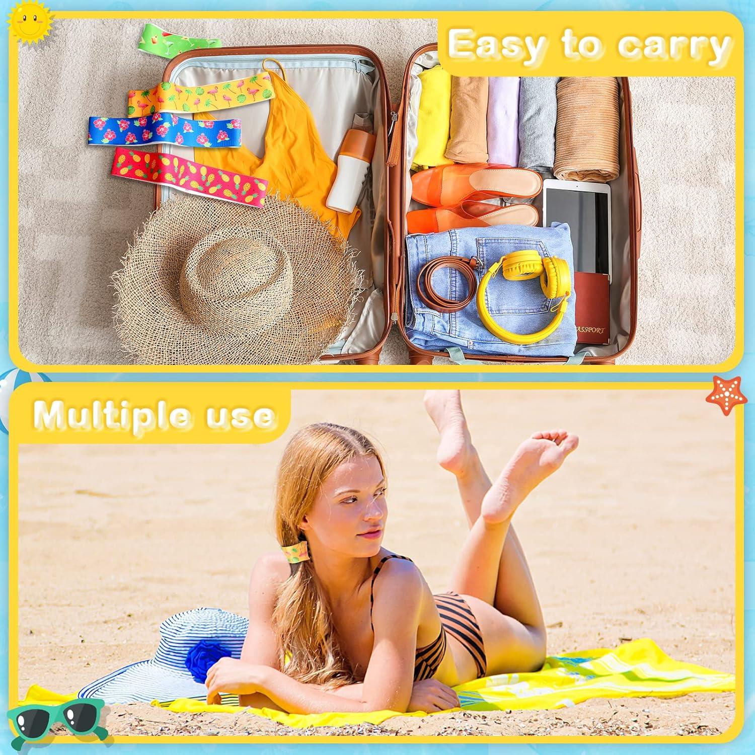 Boao 4 Clips de Toalla para Sillas de Playa Elásticos