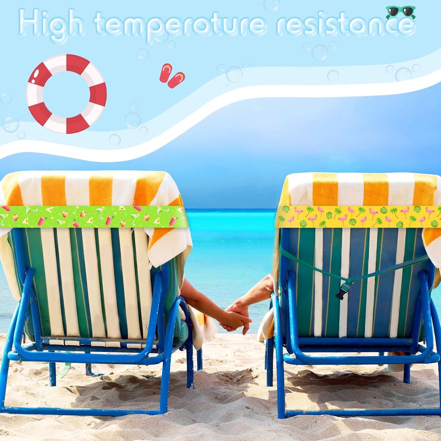 Boao 4 Clips de Toalla para Sillas de Playa Elásticos