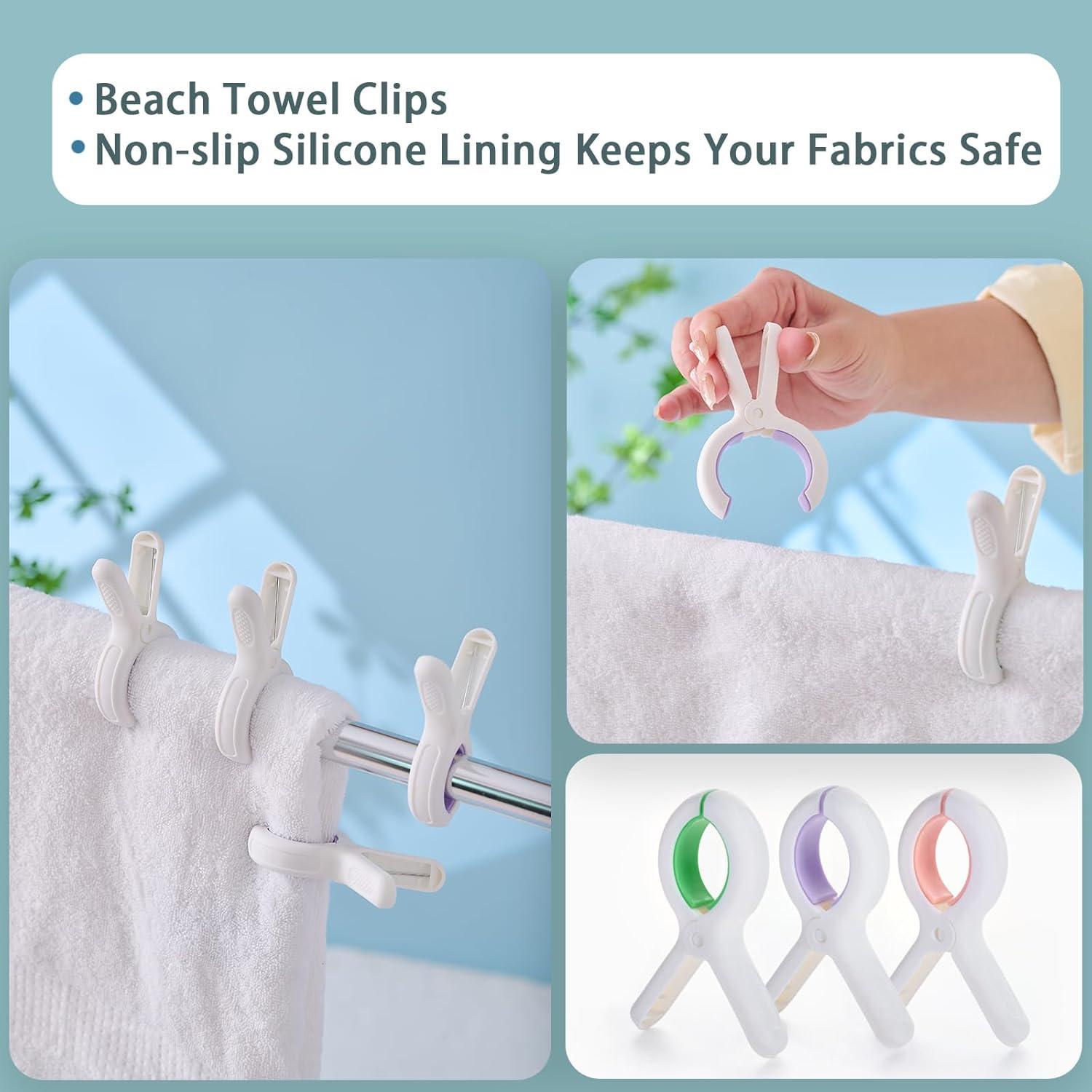 Pinzas para Toallas de Playa MKJFRME - Paquete de 12 Multicolor