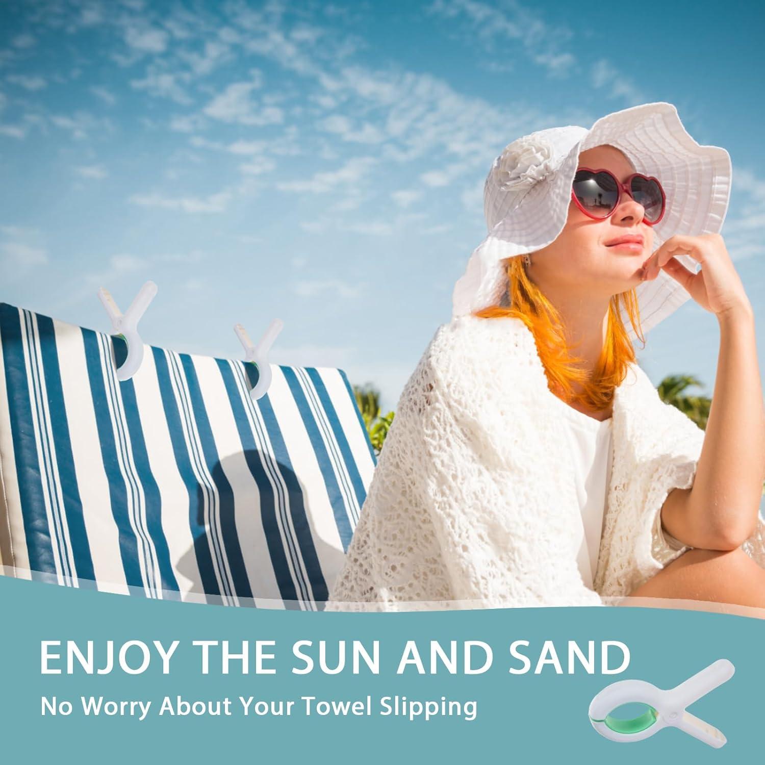 Pinzas para Toallas de Playa MKJFRME - Paquete de 12 Multicolor