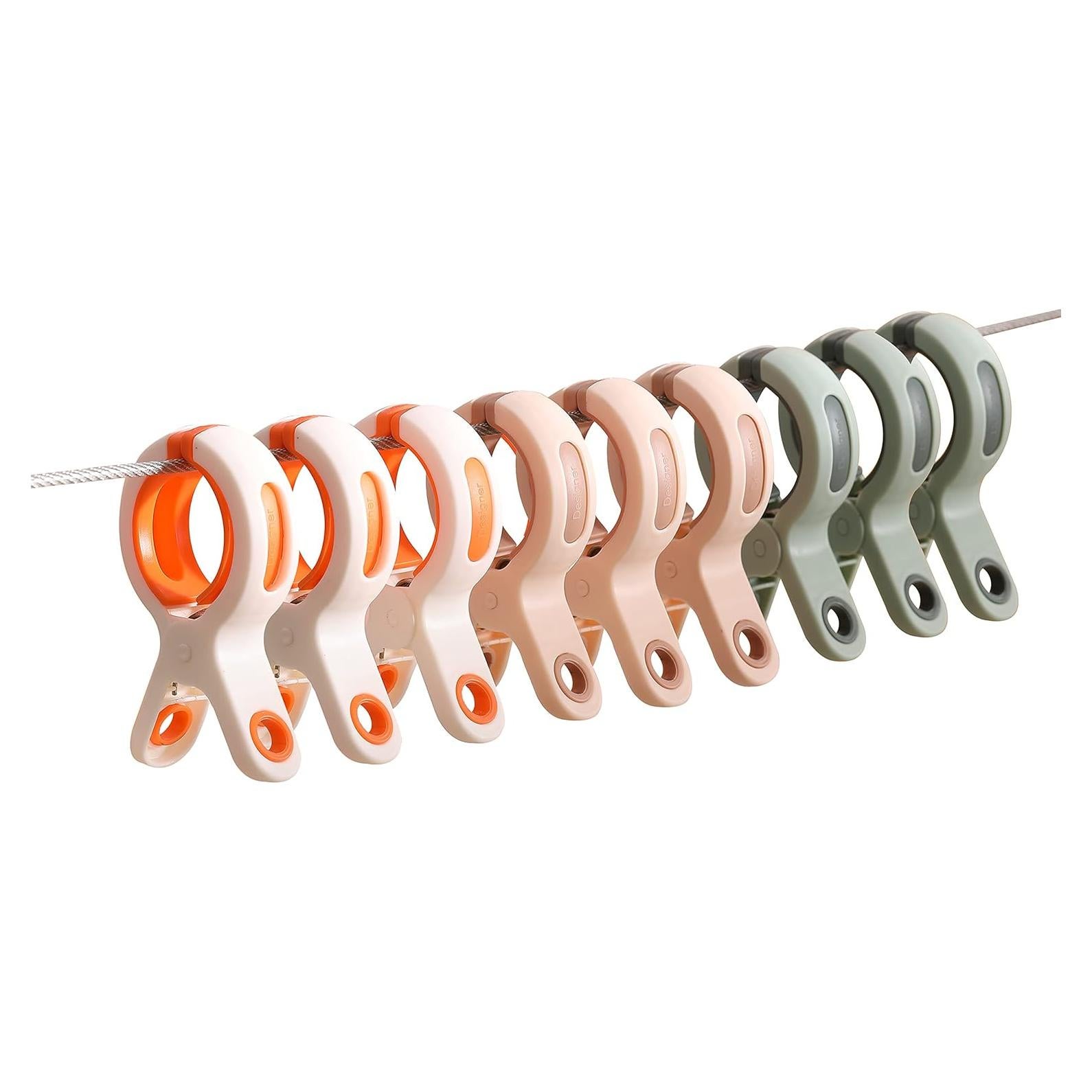 Paquete de 9 Clips para Toallas de Playa KIZZHISI - 9.4 cm