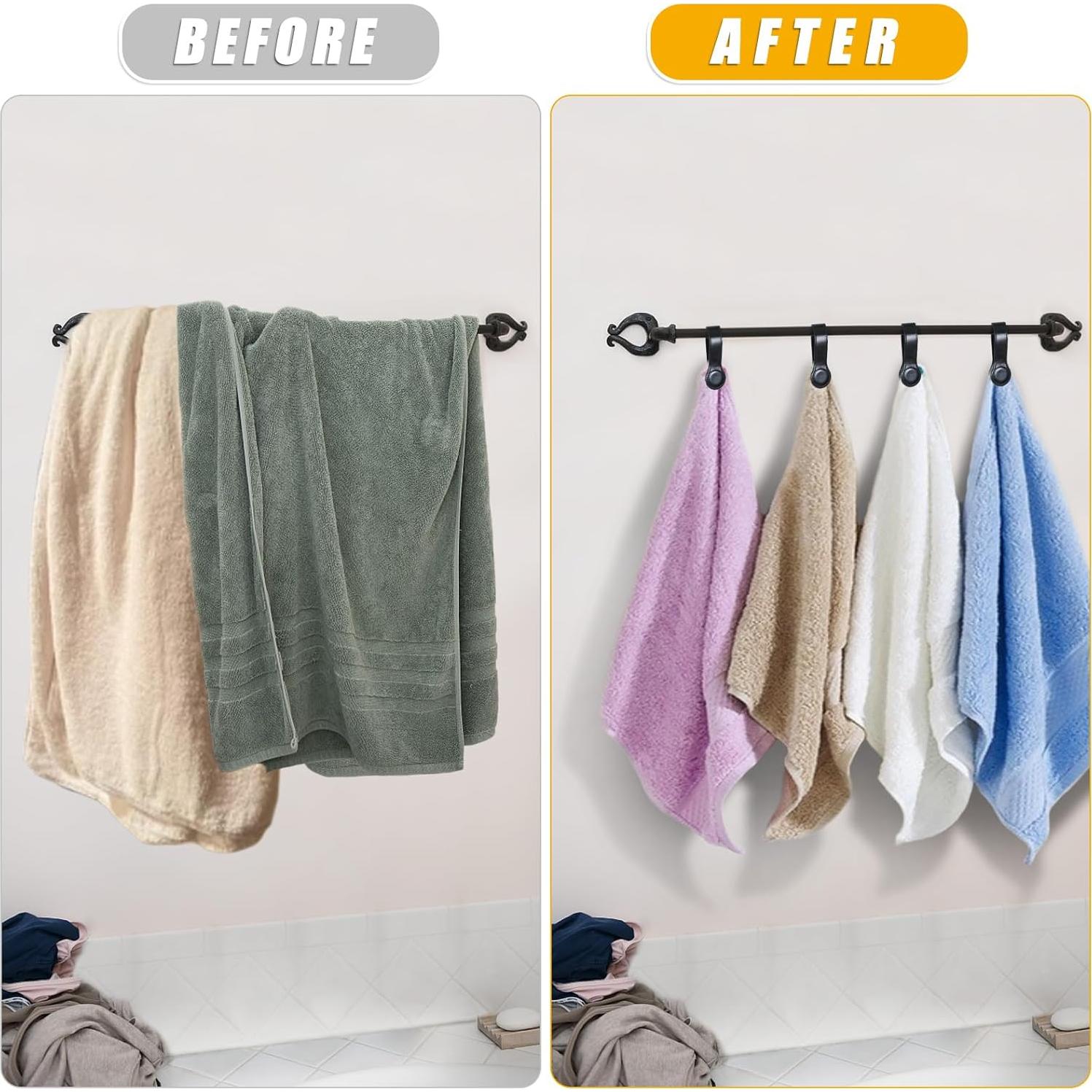 Clip de Toalla Magnético Sozize de Cuero Negro - 2 Unidades