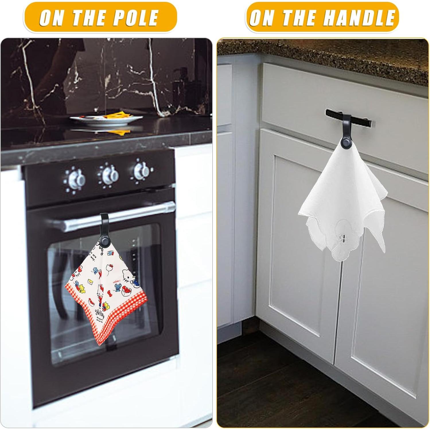 Clip de Toalla Magnético Sozize de Cuero Negro - 2 Unidades