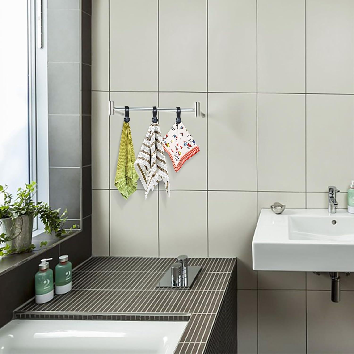 Clip de Toalla Magnético Sozize de Cuero Negro - 2 Unidades