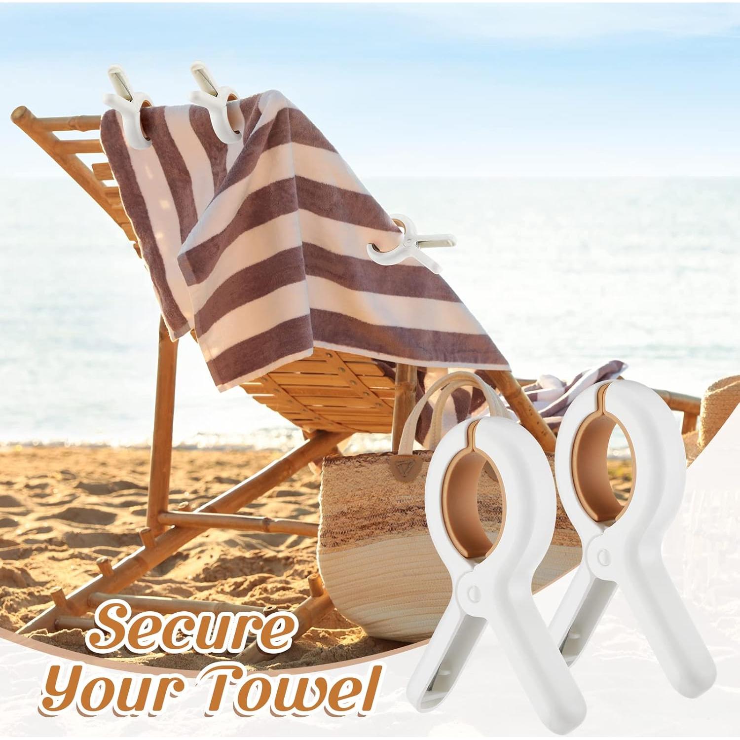 Clips para Toallas de Playa Tanlade 48 Pcs Antideslizantes