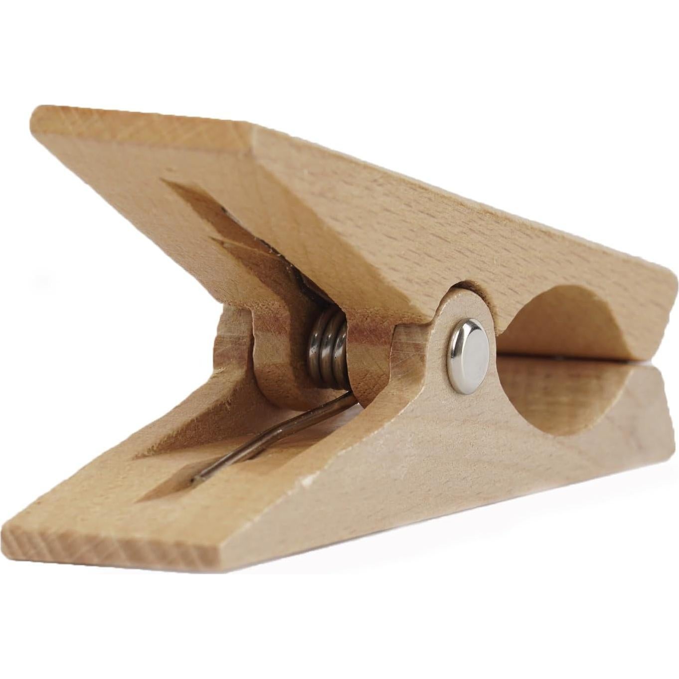 Pinzas de Madera Grandes Tuuli - Set de 4 para Toallas y Ropa