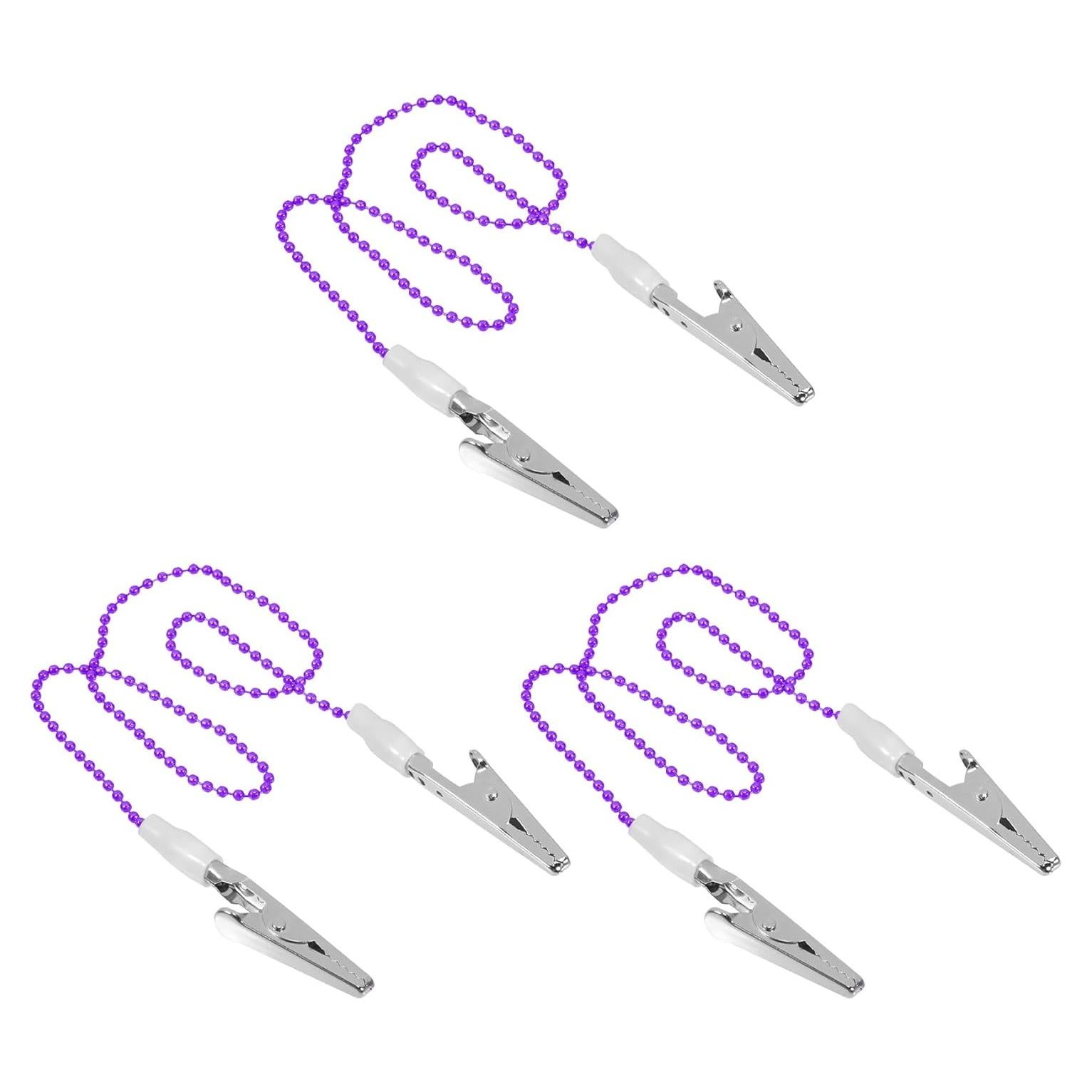 Clip de Babero Dental Annhua Morado - Paquete de 3, 48 cm