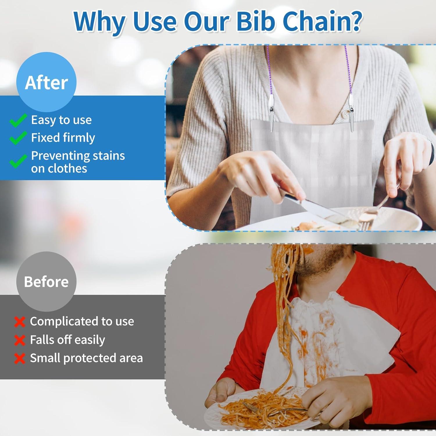 Clip de Babero Dental Annhua Morado - Paquete de 3, 48 cm