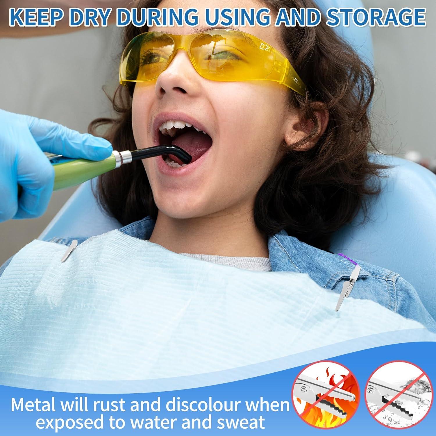 Clip de Babero Dental Annhua Morado - Paquete de 3, 48 cm