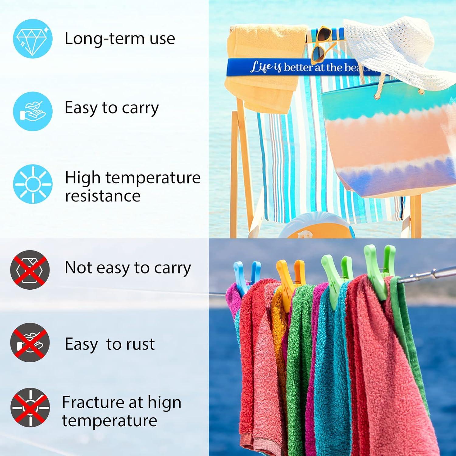 Clips de Toalla para Sillas de Playa Junkin - 8 Piezas