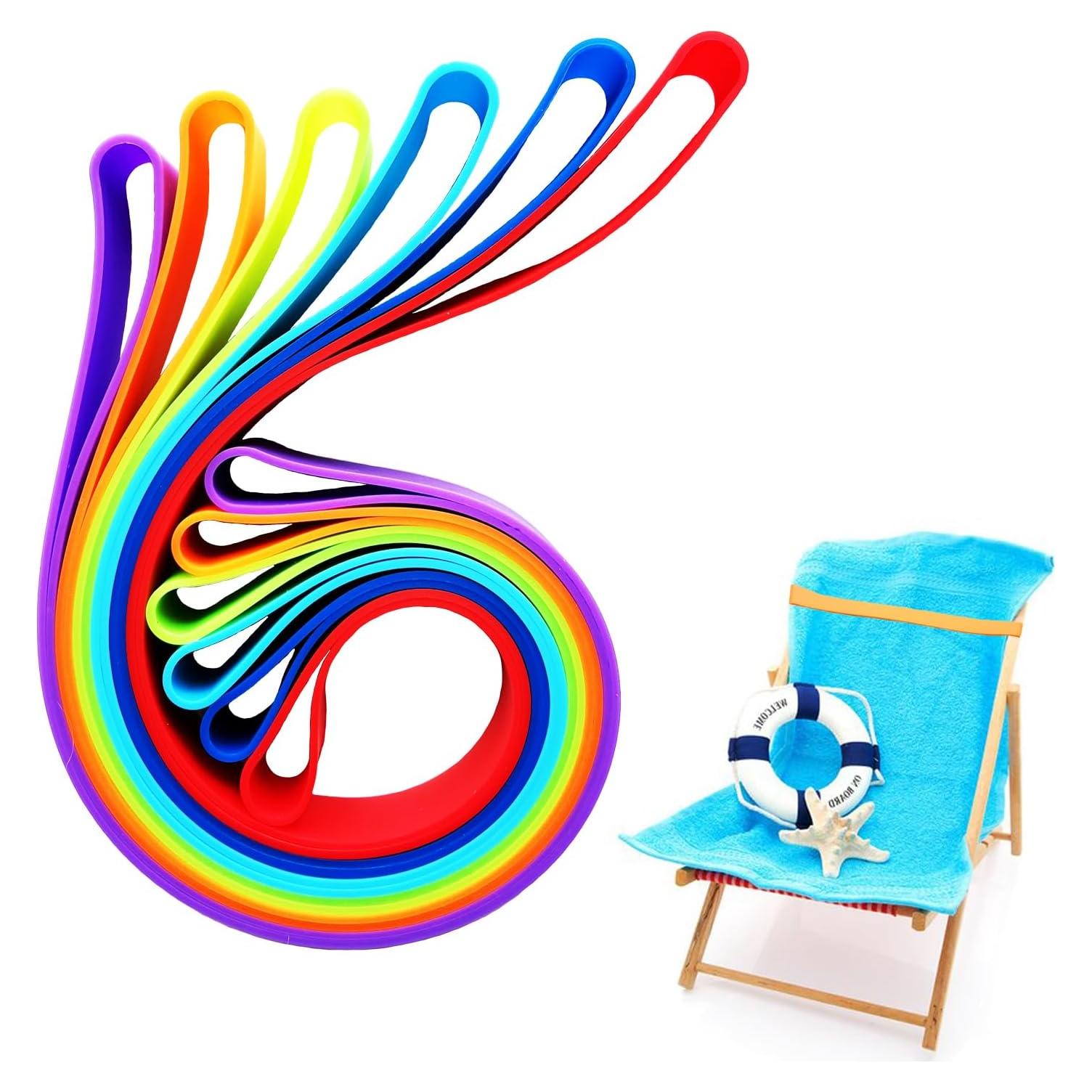 Paquete de 6 Bandas de Toalla de Silicona SUJAYU Multicolor