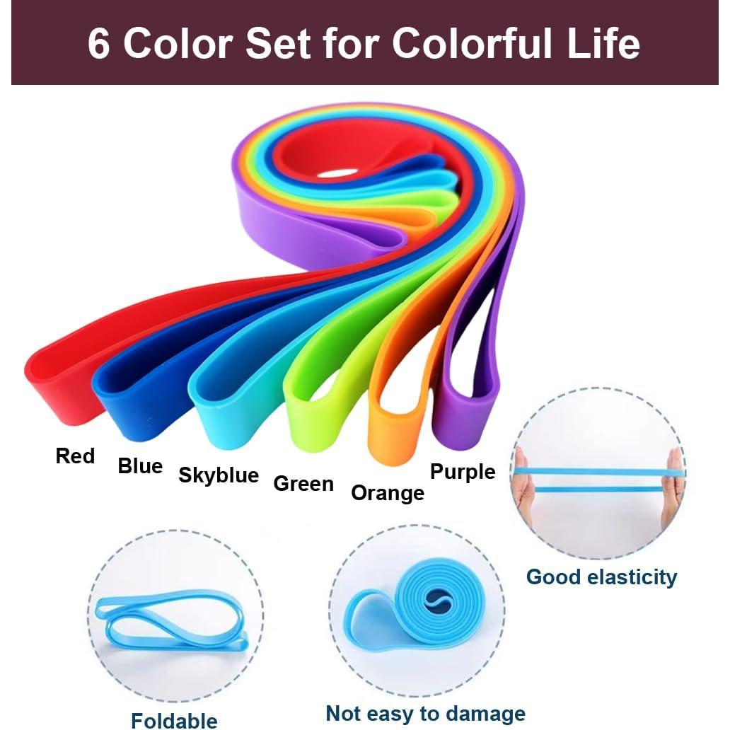 Paquete de 6 Bandas de Toalla de Silicona SUJAYU Multicolor