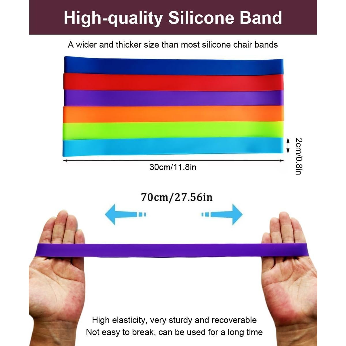 Paquete de 6 Bandas de Toalla de Silicona SUJAYU Multicolor