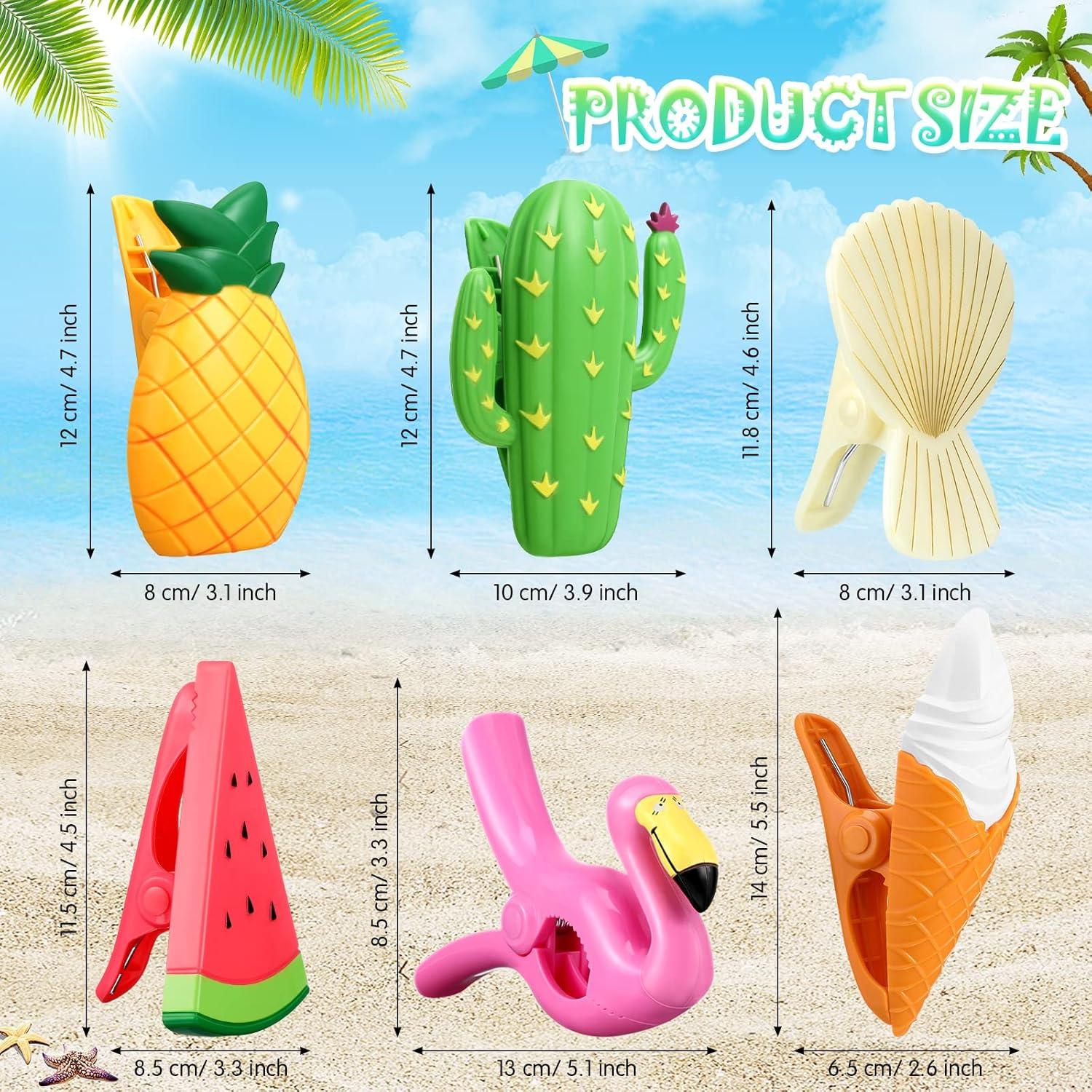 20 Clips de Toalla de Playa Hoteam - Temática Verano, Plástico