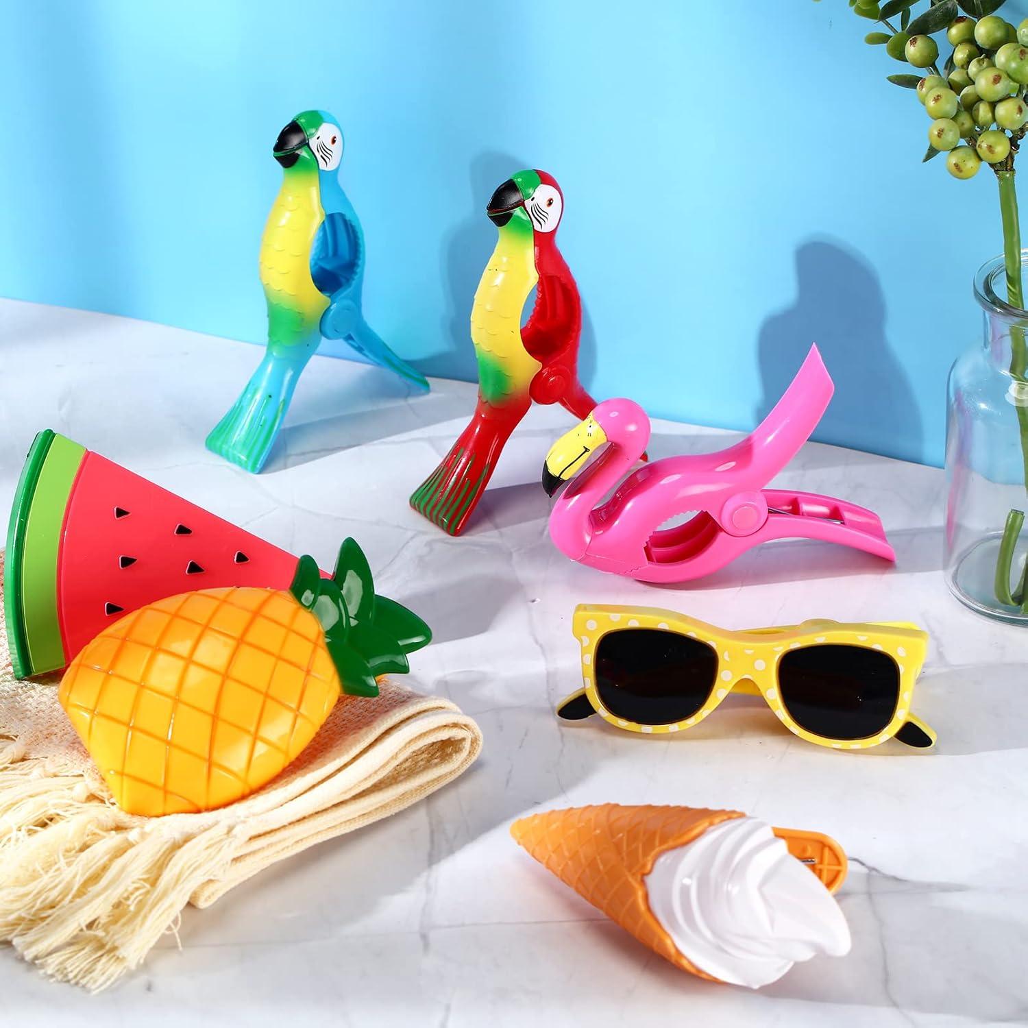 20 Clips de Toalla de Playa Hoteam - Temática Verano, Plástico