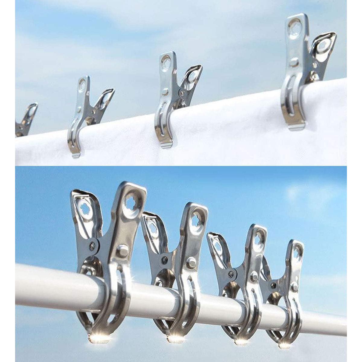 Pinzas de Ropa FOMMEN 32 Pcs Acero Inoxidable 5.6 cm