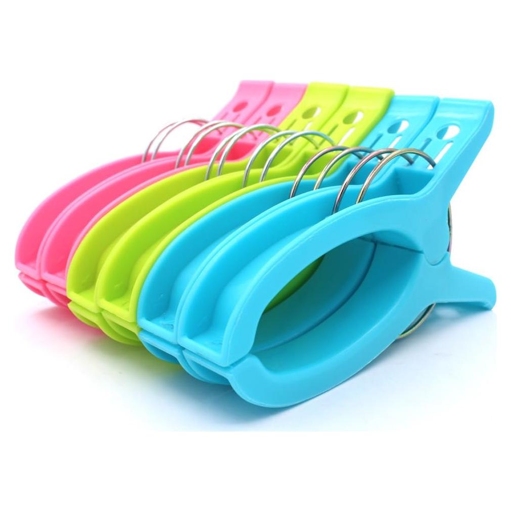 Juego de 6 Clips Jumbo Z ZICOME para Toallas y Ropa