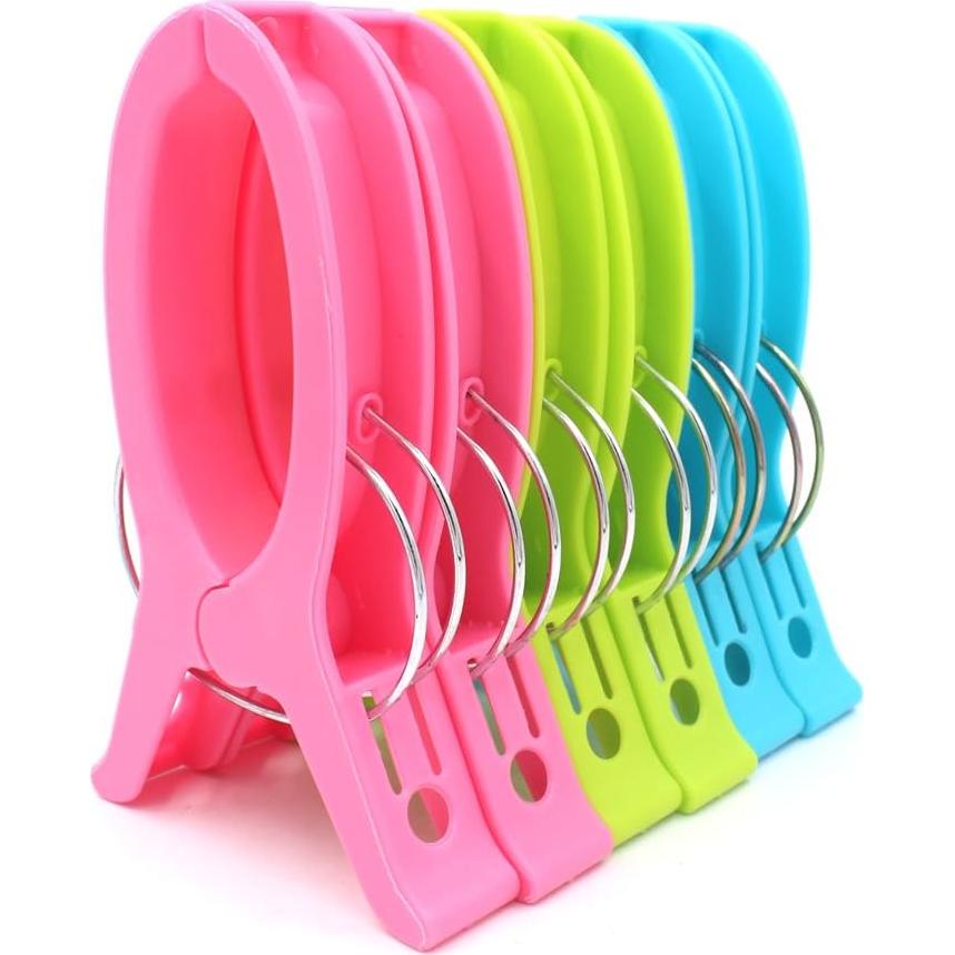 Juego de 6 Clips Jumbo Z ZICOME para Toallas y Ropa