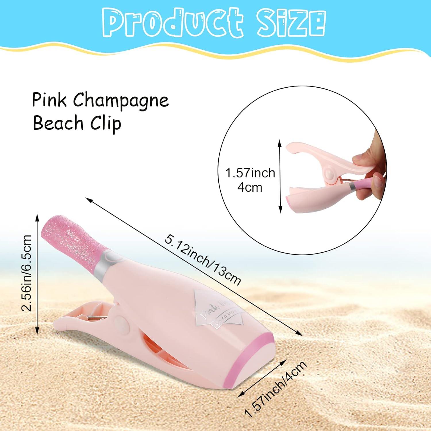 Clips de Toalla de Playa Sieral 4 Piezas Color Champán