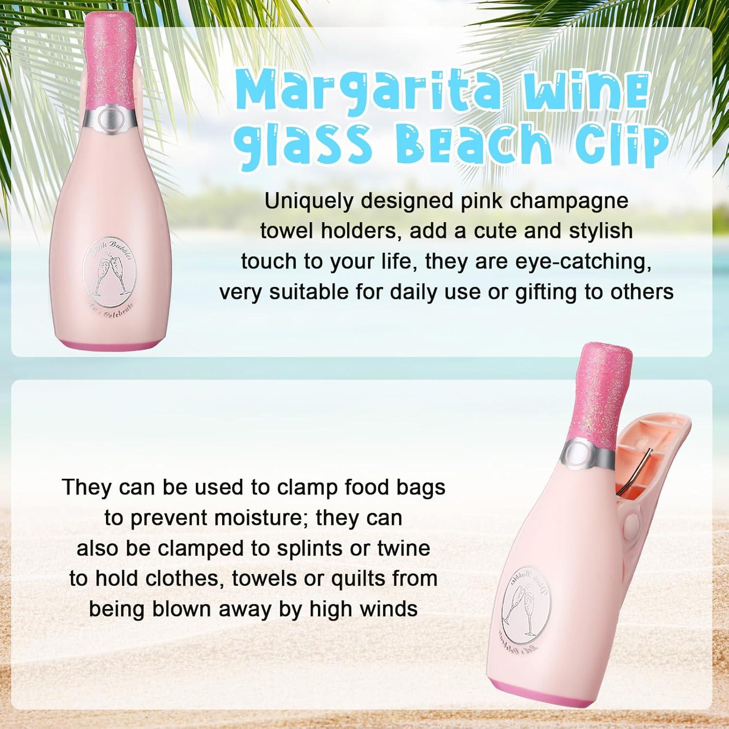 Clips de Toalla de Playa Sieral 4 Piezas Color Champán