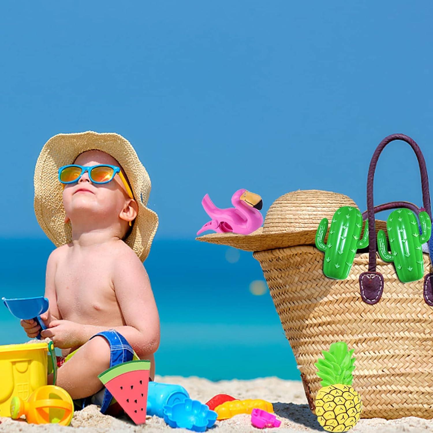 Pinzas para Toallas de Playa Aoozleny 4 Pcs Plástico PP