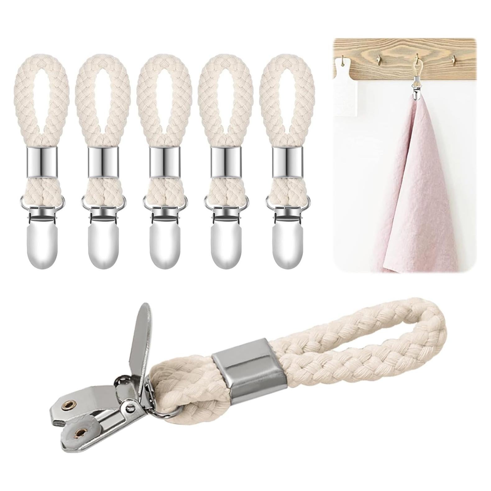 Juego de 6 Clips para Toallas Jeqqinuz Amarillo - Sin Perforaciones