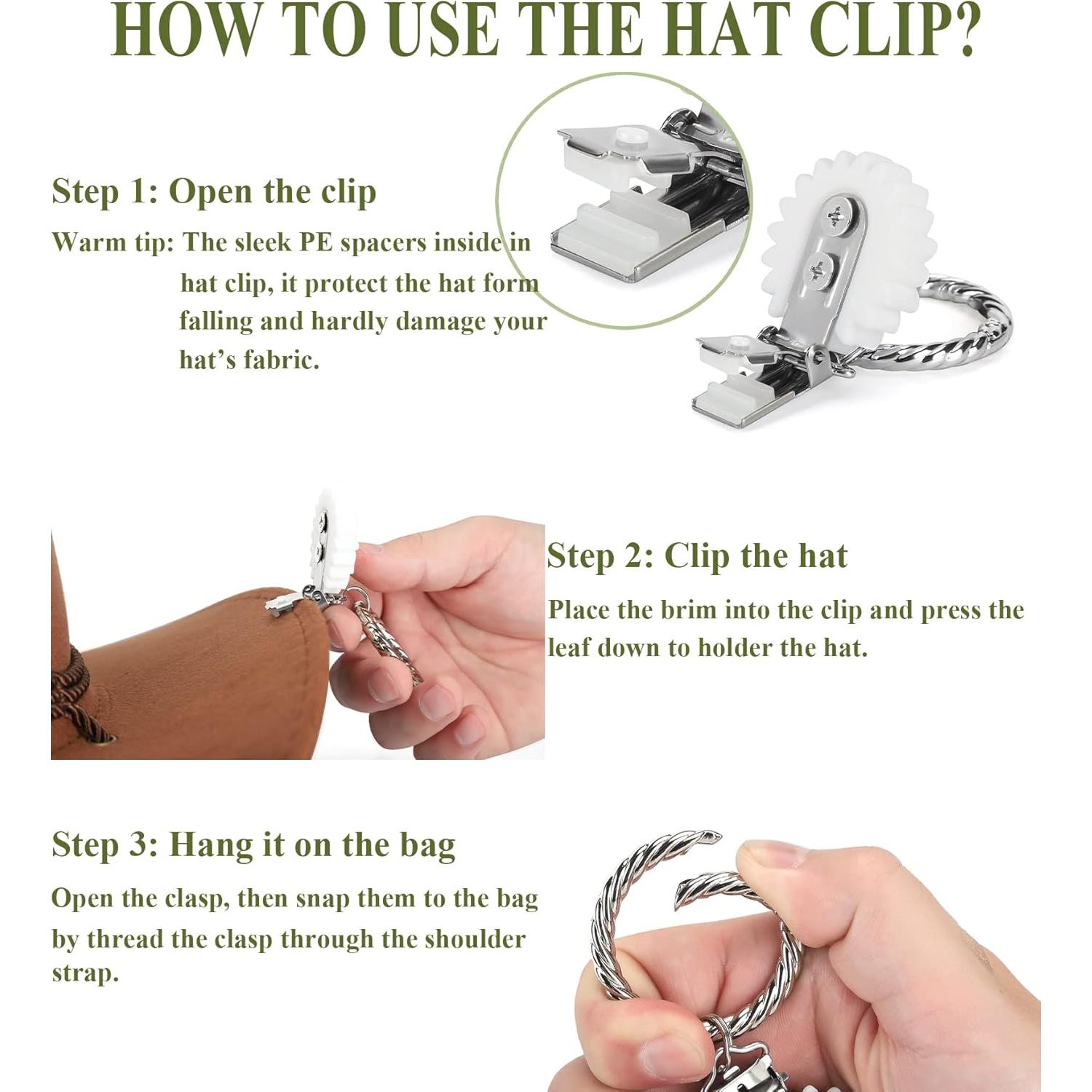 Clip para Sombrero de Viaje - Soporte Manos Libres de Silicona