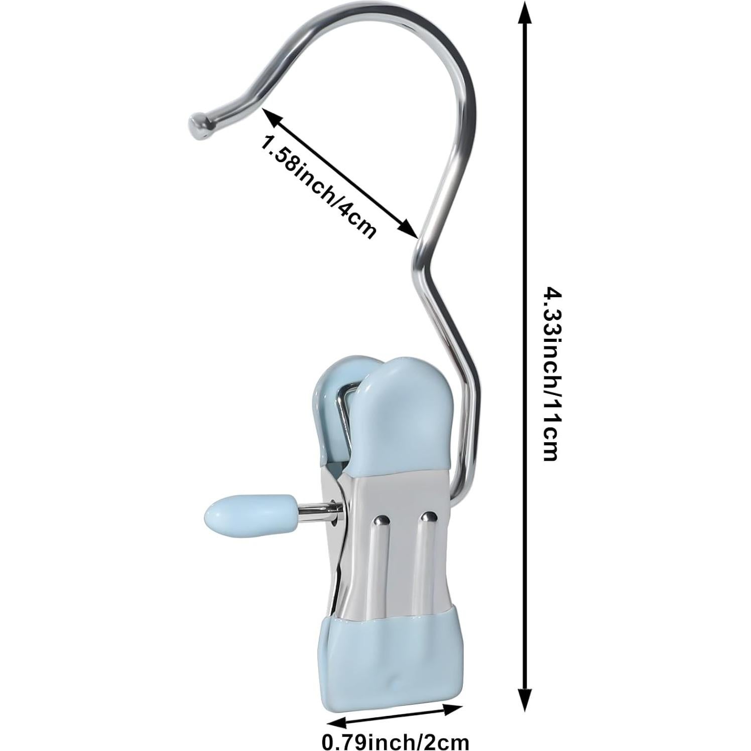 Pinzas de Doble Cabeza Lyhhrd 30 Pcs Azul Ahorra Espacio