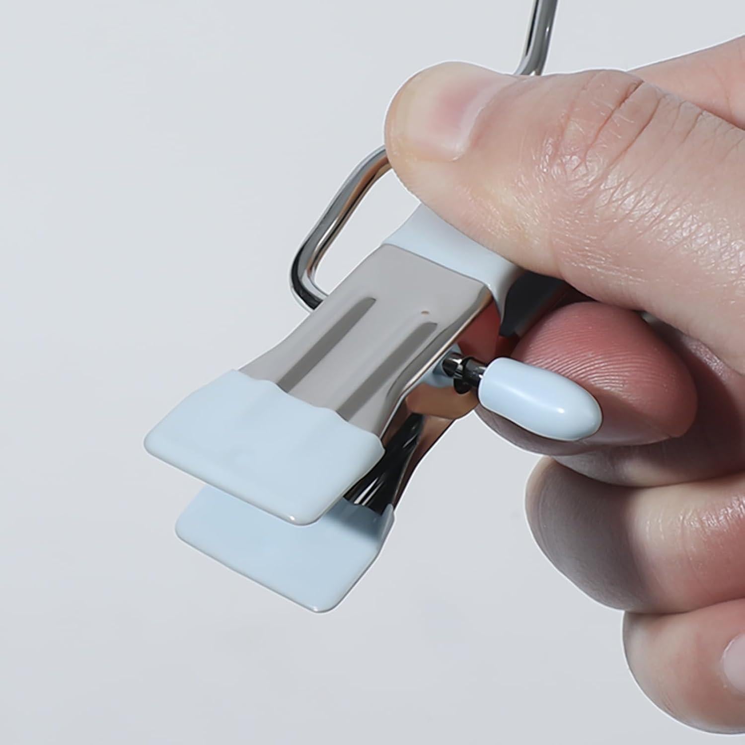 Pinzas de Doble Cabeza Lyhhrd 30 Pcs Azul Ahorra Espacio