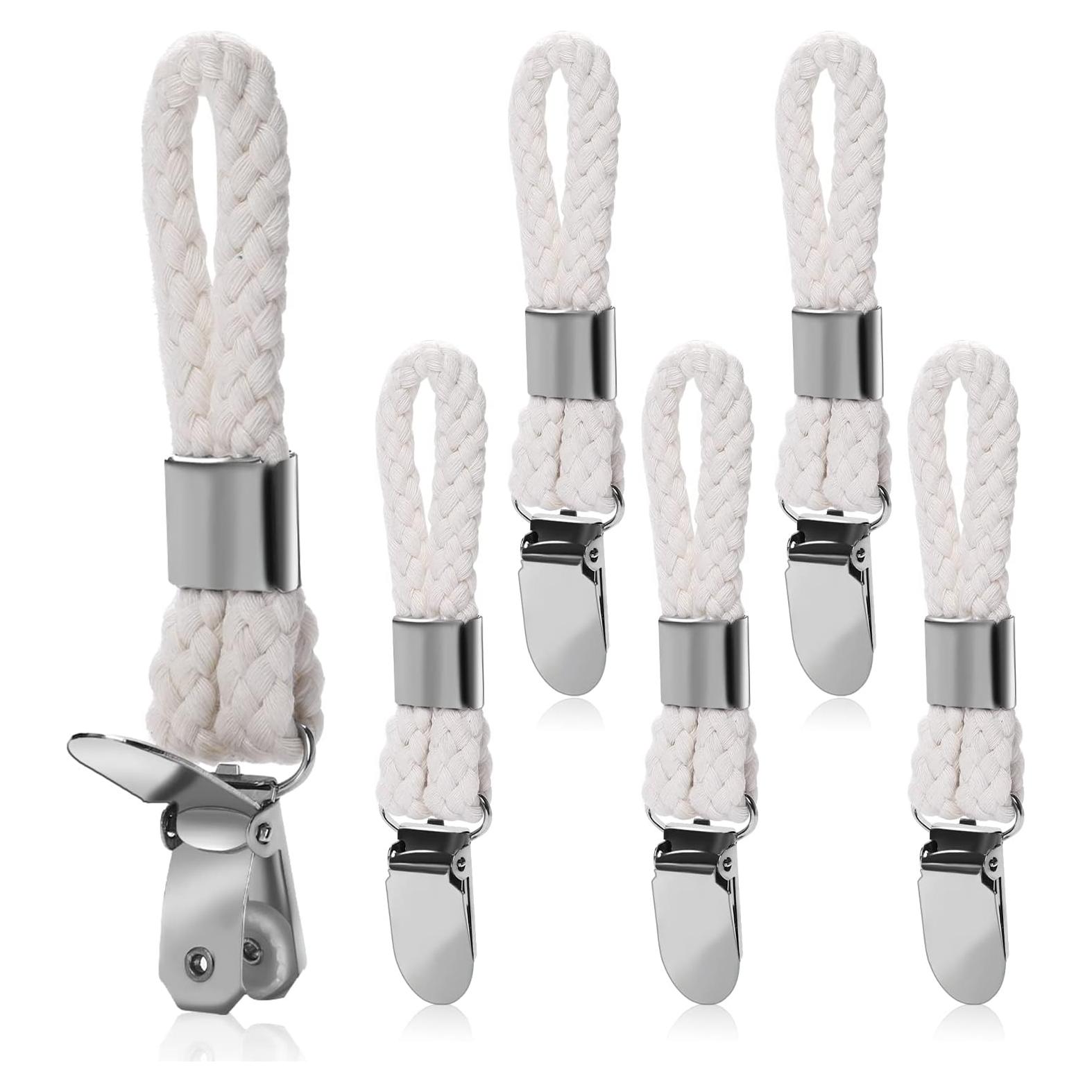 6 Clips de Toalla Sliverdew de Algodón y Metal para Cocina