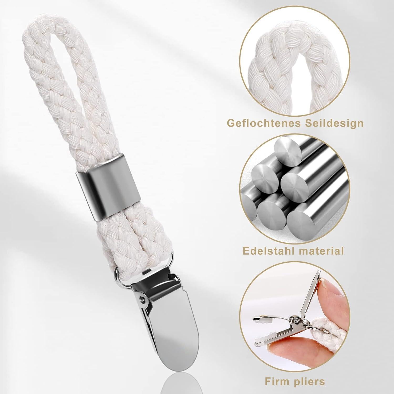 6 Clips de Toalla Sliverdew de Algodón y Metal para Cocina