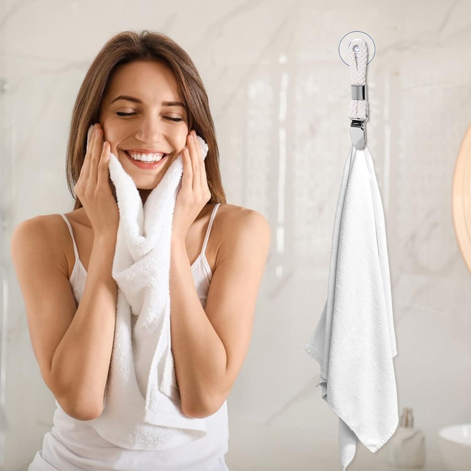 6 Clips de Toalla Sliverdew de Algodón y Metal para Cocina