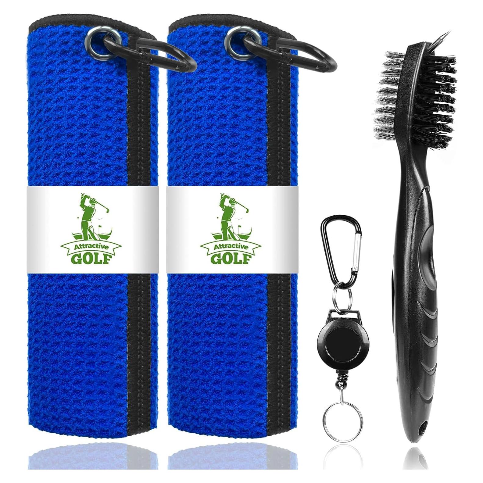 Toallas de Golf Microfibra ATTRACTIVE + Cepillo Limpieza