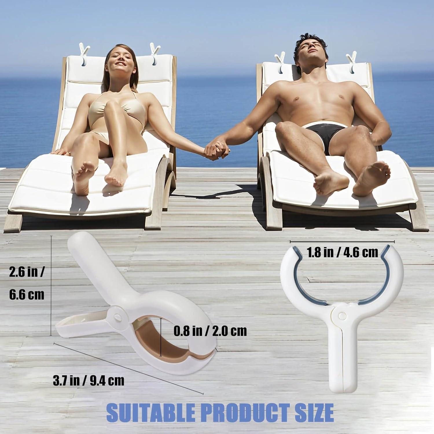 Pinzas para Toallas de Playa CUNGLIN 8 Piezas Antideslizantes