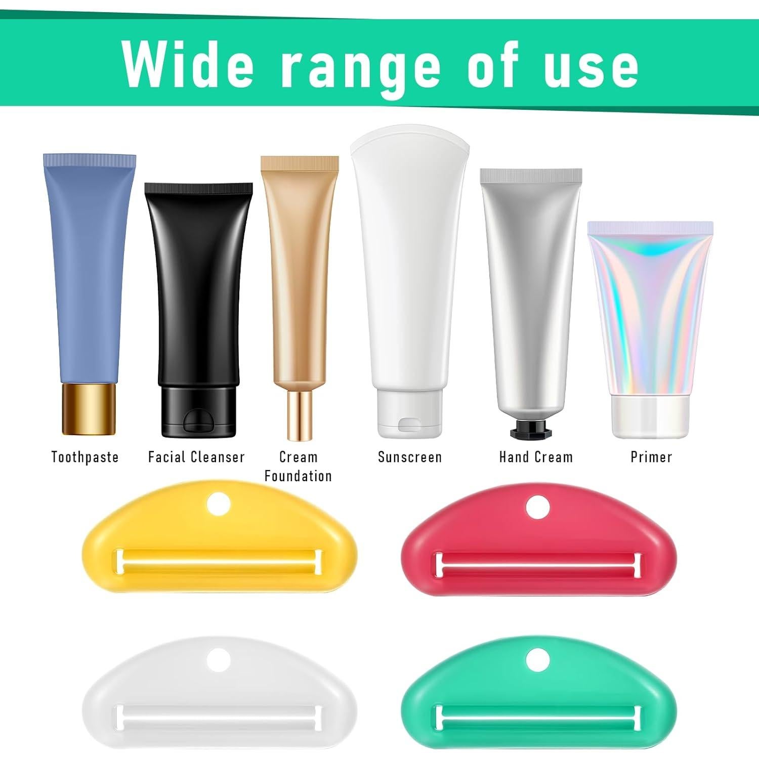 8 Exprimidores de Pasta de Dientes Piriuuo Multiusos ABS