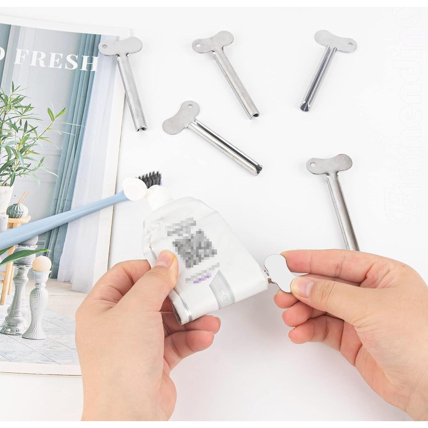 10 Llaves Dispensadoras de Pasta de Dientes Framendino Acero Inoxidable