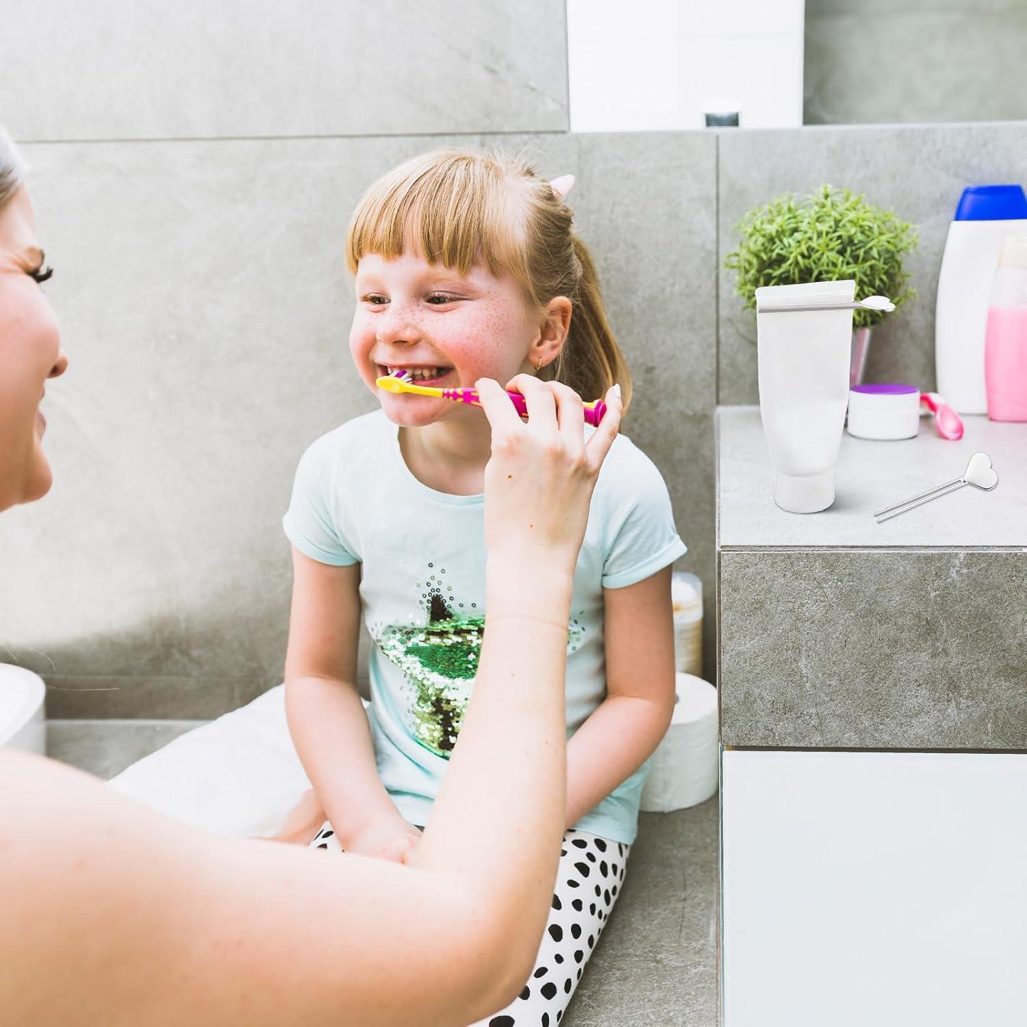 Juego de 3 exprimidores de pasta de dientes TIESOME metal plateado
