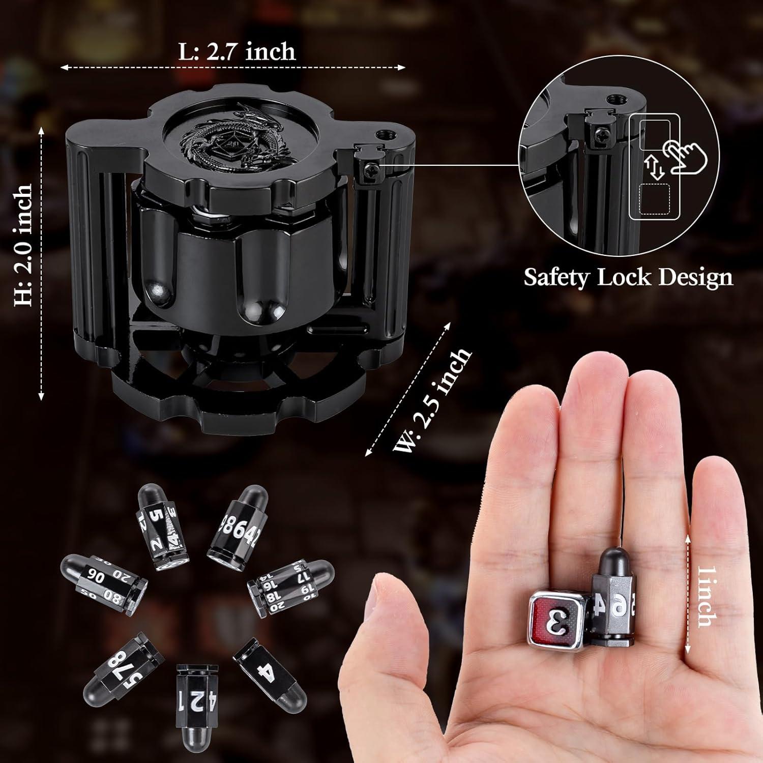 Juego de Dados Poliedricos de Metal Aloftopz - Estilo Cyberpunk