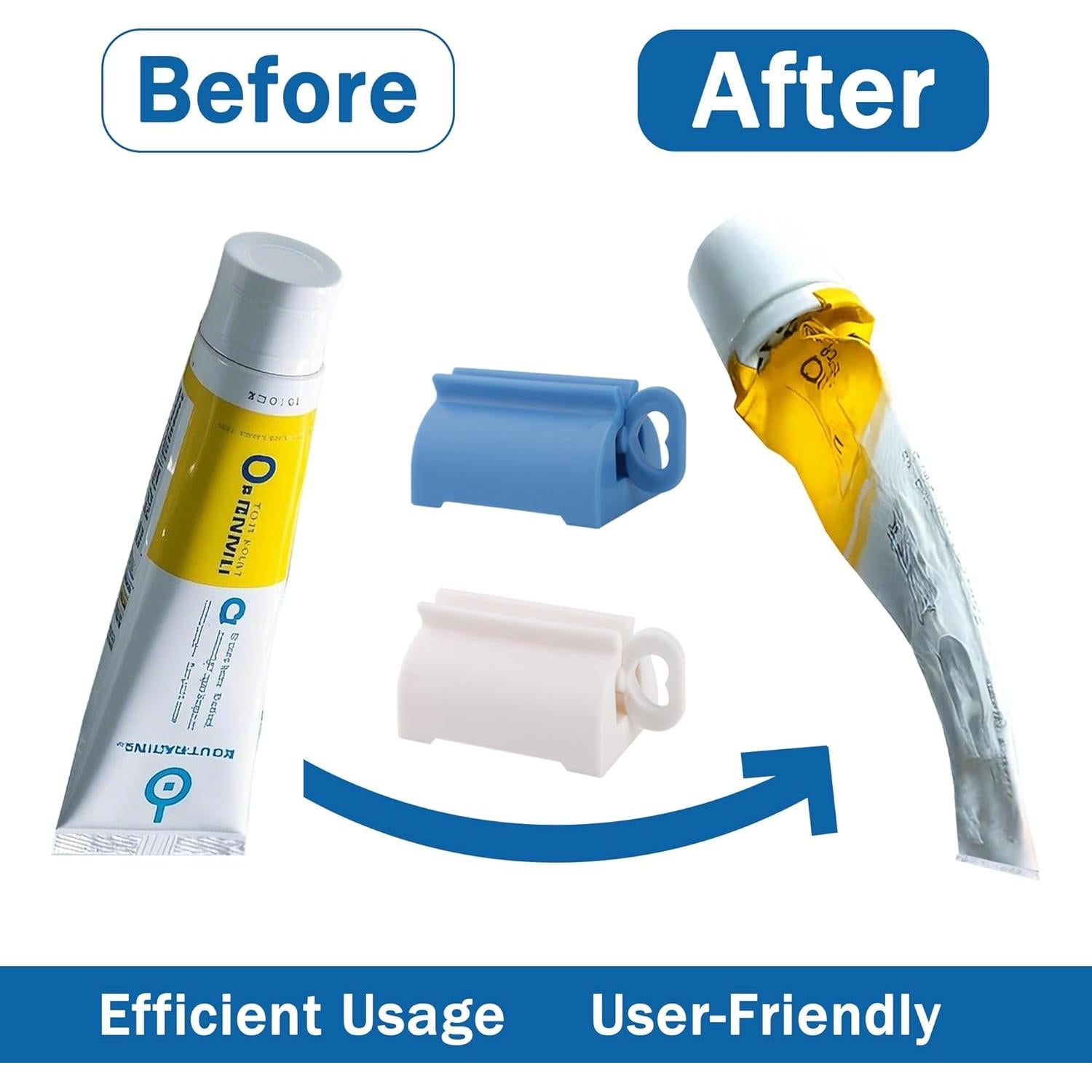 Exprimidor de Pasta de Dientes Inxens - 2 Unidades Azul y Blanco